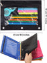 Pencil Pouch 3 Ring, Zipper Pencil Pouches Case Binder Cosmetic Bag, Black 2 Pack