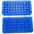 Detachable Plastic Test Tube Holder Rack for 5ml/10ml/15ml Tubes, 50 Holes (Blue Single)