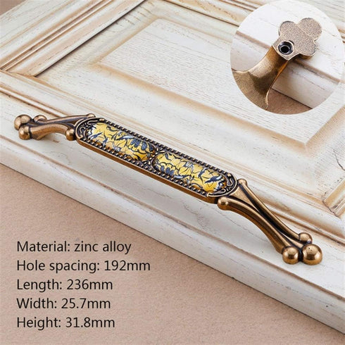 Pangyoo Closet B4 CC192mm PYouo-Cabinet Handles Coffee Classic Minimalist Wardrobe Door Handle, European Style Handle