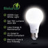 Bioluz LED 60 Watt Light Bulbs, 4000K Cool White, 9 Watts = 60W, Non-Dimmable A19 LED Light Bulbs, 6 Pack