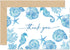 JarThenaAMCS 50 Packs Ocean Thank You Cards Greeting Cards Blue Under The