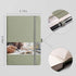 EMSHOI Lined Journal Notebook - 120gsm Thick Leather Journal with Sticky Notes, 256 Numbered Pages A5 Hardcover College Ruled Notebook for Women Men Work School Writing, Medium 5.75" x 8.38"-Green by EMSHOI