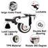 1.5" Caster TPR Wheels 4 Pack with 360 Rotation, Soft Rubber Castors for Furniture, Load Capacity 220 Lbs