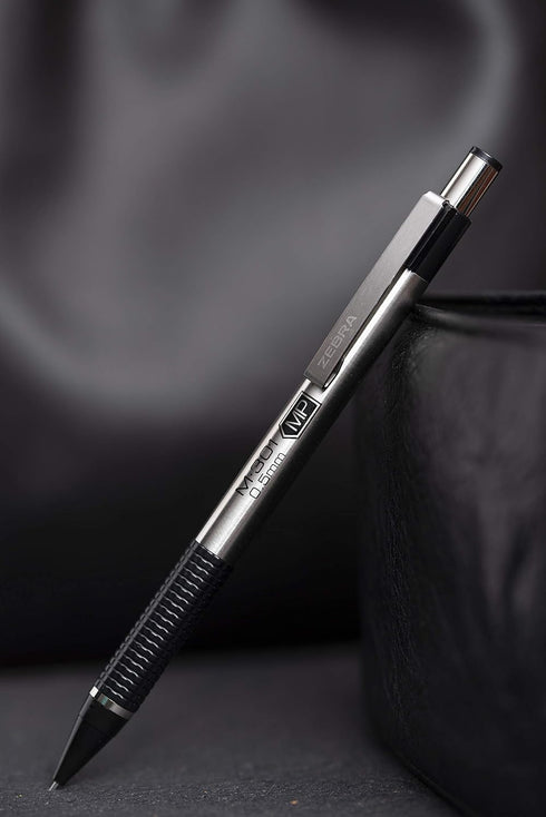 Zebra Pen M-301 Mechanical Pencil, 0.7mm, Medium Point, Stainless Steel Barrel, Black Grip, 12-Pack