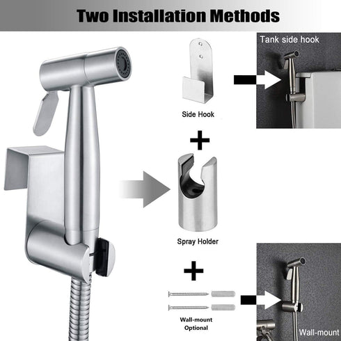 Set, Handheld Bidet Sprayer for Toilet - Jet Sprayer for Toilet Cloth Diaper Sprayer Adjustable Muslim Shower Bidets