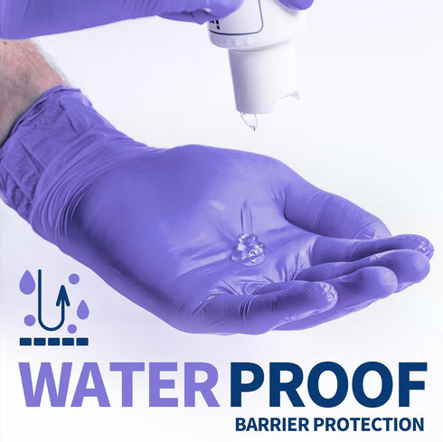 Nitrile Exam Gloves, 3.5 Mil Powder-Free Disposable Medical Gloves, Purple, 100 Pcs