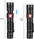 2000 DARKBEAM LED Flashlight Rechargeable USB High Lumens, Small and Bright Pocket Flashlights, Focus Adjustable Water