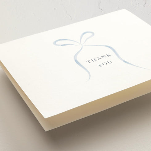 Pack, 10 10 Minted Thank You Cards Thank You Cards with Envelopes, Blank Card, Blue Bow Design, Baby Shower, New Mom
