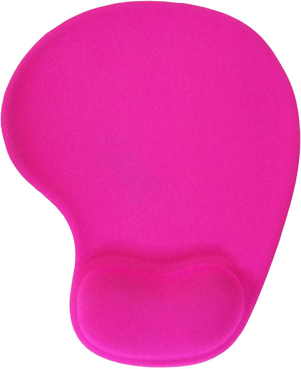 Ergonomic Portable Mouse Pad, Non-slip Small 7D Gel Mouse Pad with Wrist Rest in Rose Color