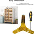 6 inch Set 4, Gold Metal Furniture Legs of Triangle Metal Furniture Feet, DIY Replacement for TV Stand, Sofa, Dresser
