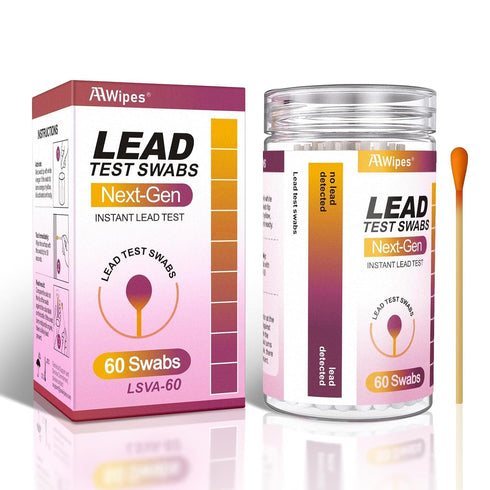 AAwipes Lead Test Kit 60 Swabs Enhanced Lead Testing Formulation At Home