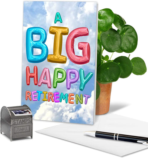 The Best Card Company Happy Retirement Card with Envelope - Farewell Greeting (Not 3D or Raised) C5651ERTG