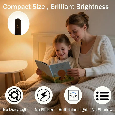 Gusweet 2000mAh Battery Operated Motion Sensor Night Lights, Rechargeable Wall Sconces Stick-on Wall Lights Wireless