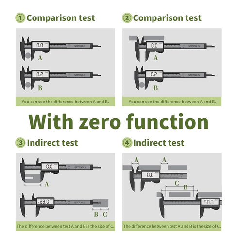 All-Metal Digital Caliper, 0-4" Measuring Tool with Auto-Off Feature, Interchangeable Inches and Millimeters
