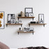 Wideskall 10" 12" inch Pack 12 Metal x Wall Corner Angle Shelving Shelf Brackets, Grey