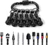 1/4 Inch Bit Holder Keychain, Hex Screwdriver Bits Holder Extension Bar, Quick Change Screw Bit Holder for Most Electric, Hand-held Screwdrivers and Drill Bits (A: Black 6pack) by LUEXBOX