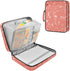 Wfrish Salmon Glitter Sparkling Zipper Binder Bag with Handle,1.25 Inch 3 Ring O-Ring