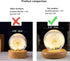 Pletmin 2.76 inch Dandelion Ball Night Light, Ball Night Lamp with Wooden Base, Fall Decorations for Home Gift for Dad