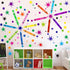 Outus 192 Pieces Crayon Wall Decals Splatter and Multicolor Paint Wall Sticker Crayon Splotches Polka Dot Decors