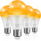 L LOHAS Amber Light Bulbs, Blue Light Blocking, A19 9W (60W Equivalent), Dimmable 1800K Warm Light, E26 Base, 4 Pack
