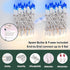 100 20FT Set, LAMPHOME Blue Clear Christmas String Lights, ct Incandescent Mini Fairy Lights UL Certified White Wire