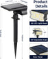 IP67, 60 3 2 1(Warm 4 Pack) HGGH Solar Lights Outdoor Waterproof LED Lighting Modes Solar Spot Lights Outdoor for Yard