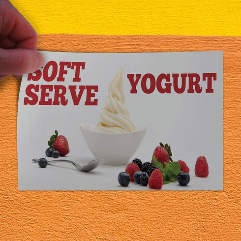 Fastasticdeals 36x24Inches Decal Stickers Multiple Sizes Soft Serve Yogurt Restaurant Cafe Bar Industrial Vinyl Safety
