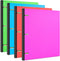 Telescoping 3 Ring Binder, 4PCS, Portable Plastic Binder with Foldable Front Cover, Holds 8.5" x 11" Paper