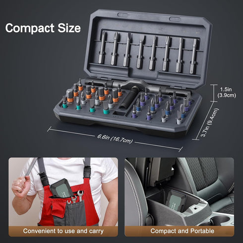 42 1 Set, Set, Set Bomivoi in Magnetic Screwdriver DIY Ratchet Screwdriver Multi Bit Magnetic Drive with Detachable