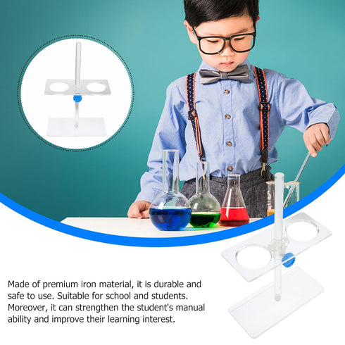 Healvian Adjustable Chemistry Laboratory Stand Set, Utensils Lab Stand Rack for Funnel, Metal Funnel Tool Stand