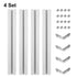 uxcell 4 Pcs T Slot 2020 Aluminum Extrusion Profile 200mm x 20mm for 3D Printer, CNC, DIY (Silver Tone)
