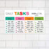Bright Cheerful Daily Chore Chart, 10" x 6" Sticky Note Fill in Task List for Homeschool Task Assignment