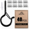 ADIIL 40 PCS Q Hanger Hooks with Safety Buckle, Windproof Screw Hooks