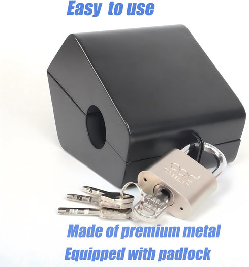 1/2 3/4" Outdoor Faucet Locking System with Padlock,Insulated Spigot Lock Cover,Garden Hose Bib Lockout,Freeze