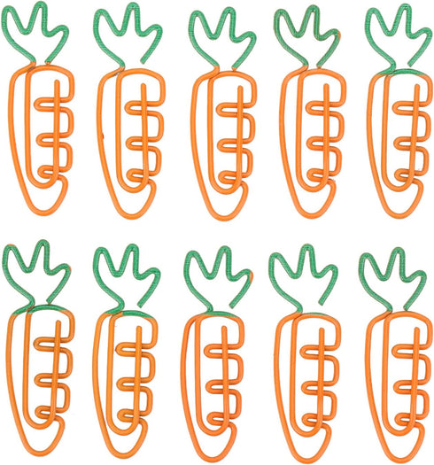Paper Clip, 100 Pcs Metal Carrot Shaped Paperclips, Office Supply Accessories