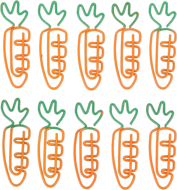 Paper Clip, 100 Pcs Metal Carrot Shaped Paperclips, Office Supply Accessories