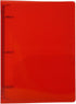 JAM PAPER Plastic 1 Inch Mini Binder - Red 3 Ring Binder - Sold Individually