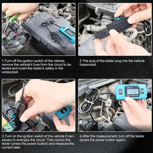 Generic Car Circuit Tester - Automotive Voltage Detector Tool, Vehicle Current Sensor with LED Display, Diagnostic