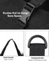 Roll Up Tool Bag, 16OZ Canvas Wrench Pouch, Multi-Purpose Tool Roll with 5 Zippered Pockets, Black