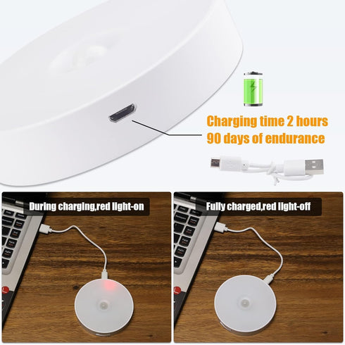 8 3 Pack 120 3 Closet, 6000K Upgraded Motion Sensor Light, LEDs, Rechargeable, Detection, Modes - Bedroom, Stair