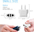 Unidapt US Plug Adapter, European to USA Travel Plug Adapter, Europe to America, Mexico, Japan, Canada Power Outlet Adapters Wall Plugs, Type A 4-Pack White