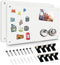 White 2Pack Magnetic Board, 17.5" x 11.4" Bulletin Board for Displaying Notes, Photos, with Dual Lock Tape and Screws