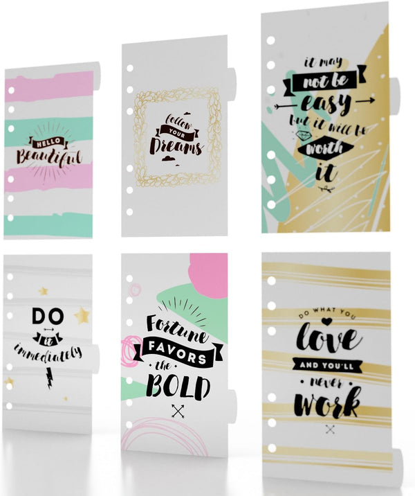 Discagenda Hello Beautiful Polypropylene Planner - Personal Organizer Dividers (Ring Binding, Personal)