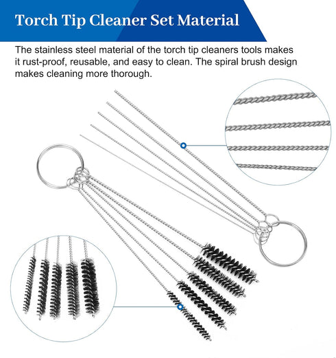 4 PCS Welding Torch Tip Cleaner Set with Drill Bit, 10 Cleaning Needles, 5 Brushes, and 1 Scraping Needle