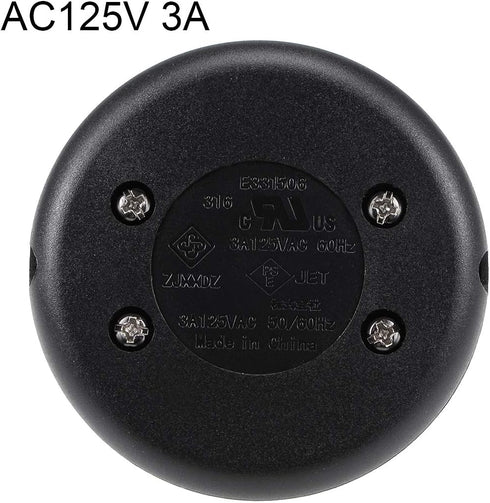 uxcell Inline Foot Pedal Push Button Switch, Round Lamp Lights Foot Control ON/Off Latching Footswitch