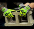 MAGID T-REX Flex Series Lightweight Impact Gloves, 1 Pair, NitriX Palm Coating, Size 7/S, Black & Green