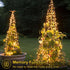 4 Pack 33ft 100 8 QITONG Solar Fairy Lights, Each LED Warm White Christmas Light Outdoor Waterproof, Modes Silver Wire