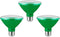 Sunlite LED PAR30 Short Neck Colored Recessed Light Bulb, 8 Watt (75W Equivalent), Medium Base, Green, 3 Count
