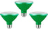 Sunlite LED PAR30 Short Neck Colored Recessed Light Bulb, 8 Watt (75W Equivalent), Medium Base, Green, 3 Count