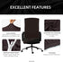 Stretch Computer Office Chair Cover with Durable Zipper - Universal Washable Removable Spandex Rotating Boss Chair Slipcovers for Dogs, Cats, Pets - Anti-dust Soft Desk Chair Seat Protector by DIVA EN CAMINO DEC